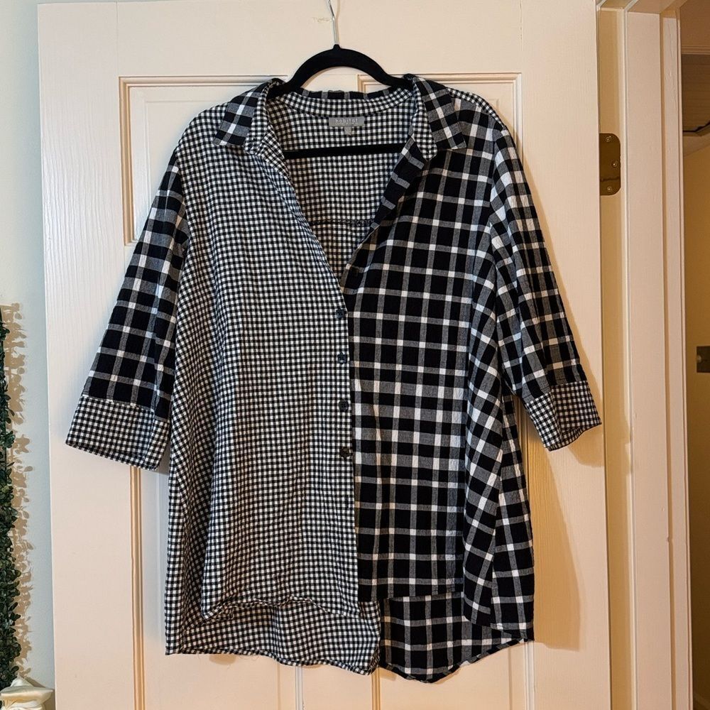 Women’s Habitat Monochrome Checkered Shirt L